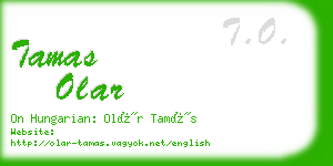 tamas olar business card